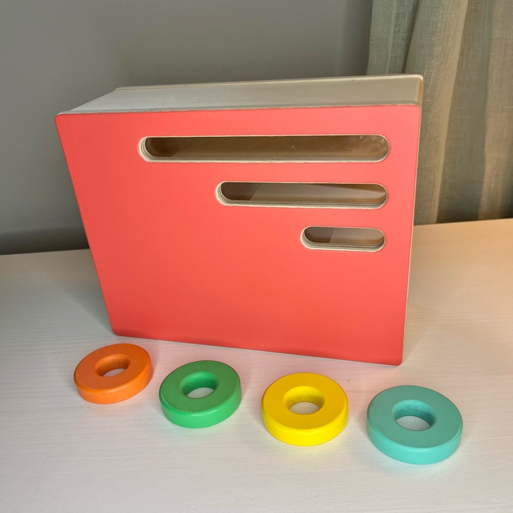 Lovevery Count & Slide Ring Chute Wooden Montessori Toy Months 19, 20, 21